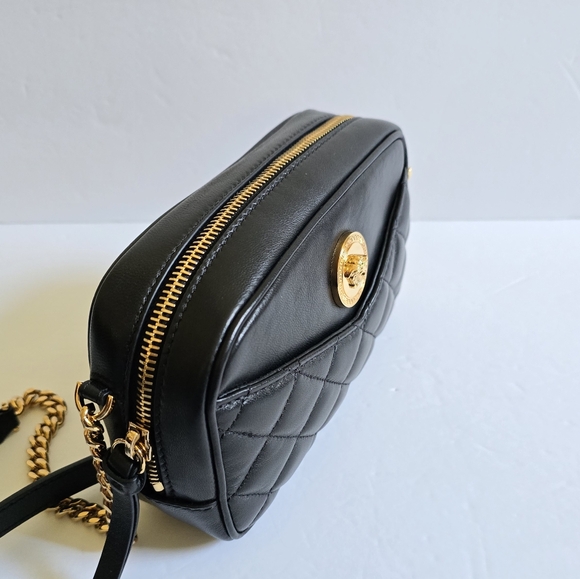 Versace Medusa Quilted Crossbody Camera Bag Black - Picture 5 of 15